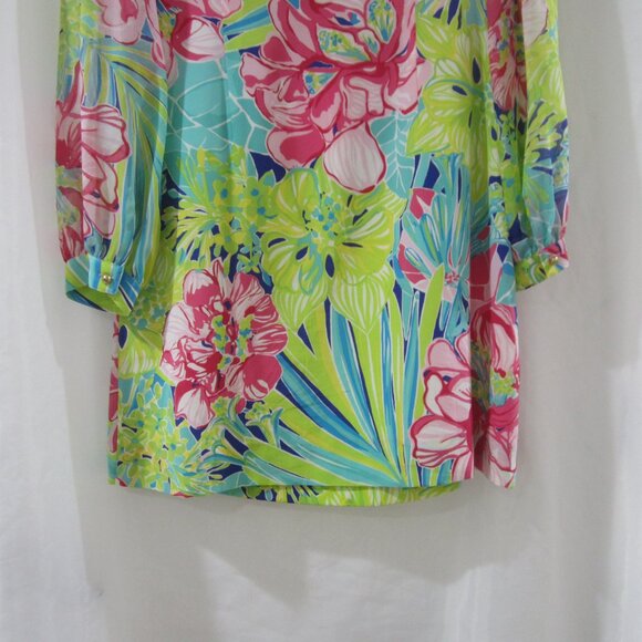Lilly Pulitzer 4 Saemus Silk Beaded Tunic Dress RARE - Picture 8 of 8